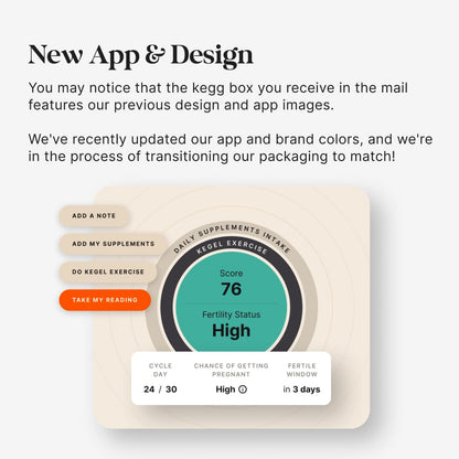 kegg Fertility Tracker + Free Fertility App | Gold | Discover Your Most Fertile Days | No Recurring costs | Predicts Fertile Window | Helps Exercise Pelvic Floor Muscles
