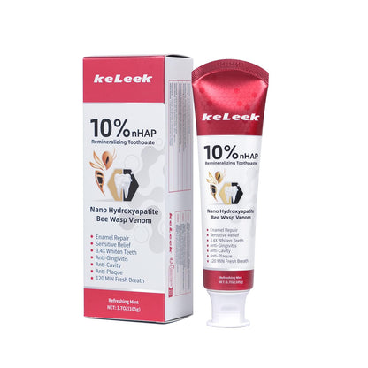KeLeek 10% Nano-Hydroxyapatite Toothpaste – Enamel Remineralization, Sensitivity Relief, Whitening (120ml)