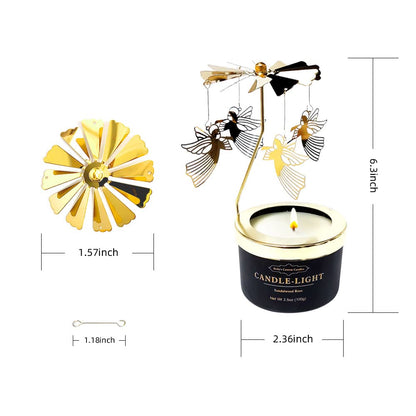 Kelly's Custom Candles Angel Rotating Scented Candle - 3.5 oz Soybean Wax
