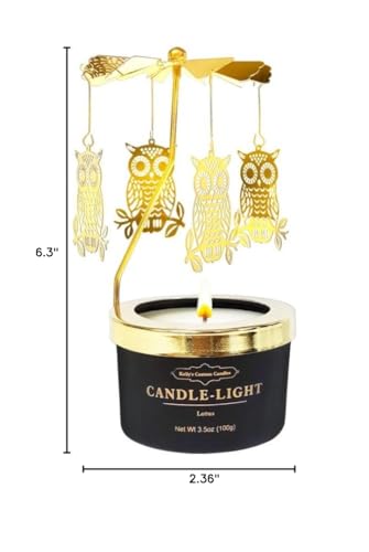 Kelly's Custom Candles: Owl Gifts for Women – Rotating Scented Candle Gift Set