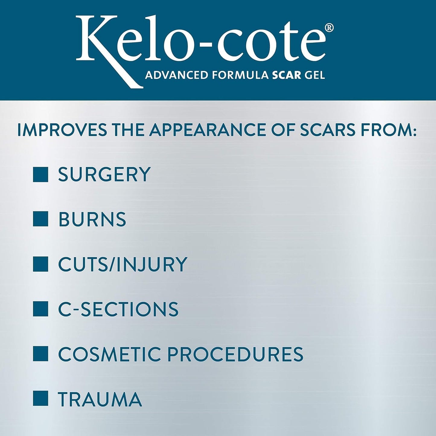 Kelo-Cote Advanced Silicone Scar Gel 60g – Clinically Tested, Derm & Plastic Surgeon Recommended