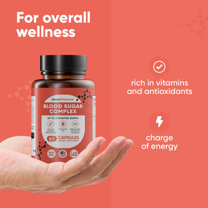 KeosPharma Blood Sugar Complex – 60 Capsules, Up to 2 Months Supply