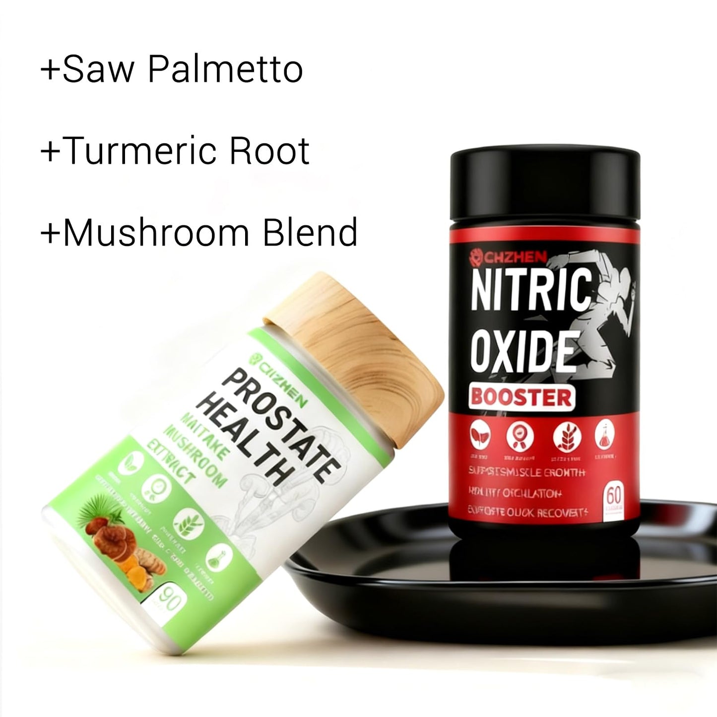 KERENC Prostate Health Supplements for Men with Nitric Oxide Booster - Supports Healthy Urinary Flow, Bladder Function & Cardiovascular Health (01)
