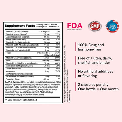 Kerotin Hair Growth Vitamins – Biotin, DHT Blocker & Saw Palmetto