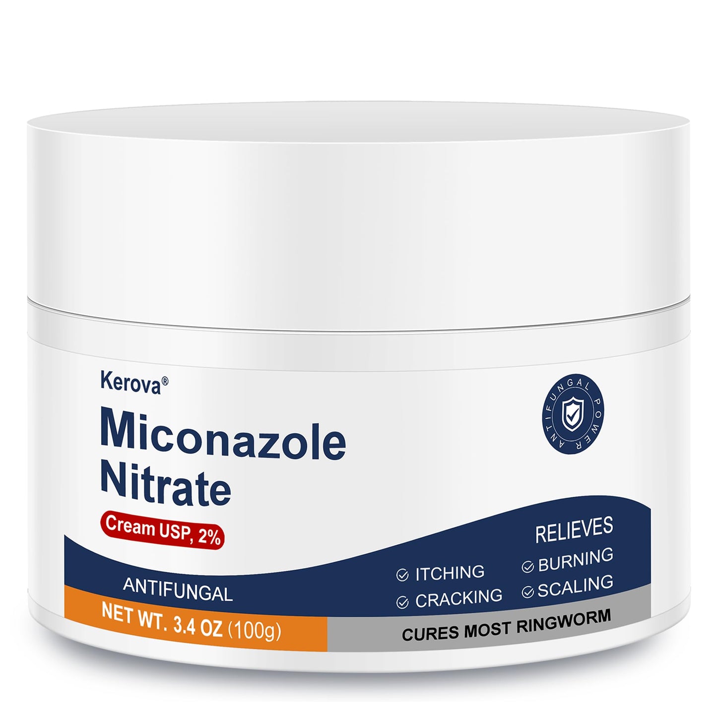Kerova Antifungal Cream 2% Miconazole for Jock Itch, Athlete’s Foot & Ringworm – 3.5 oz
