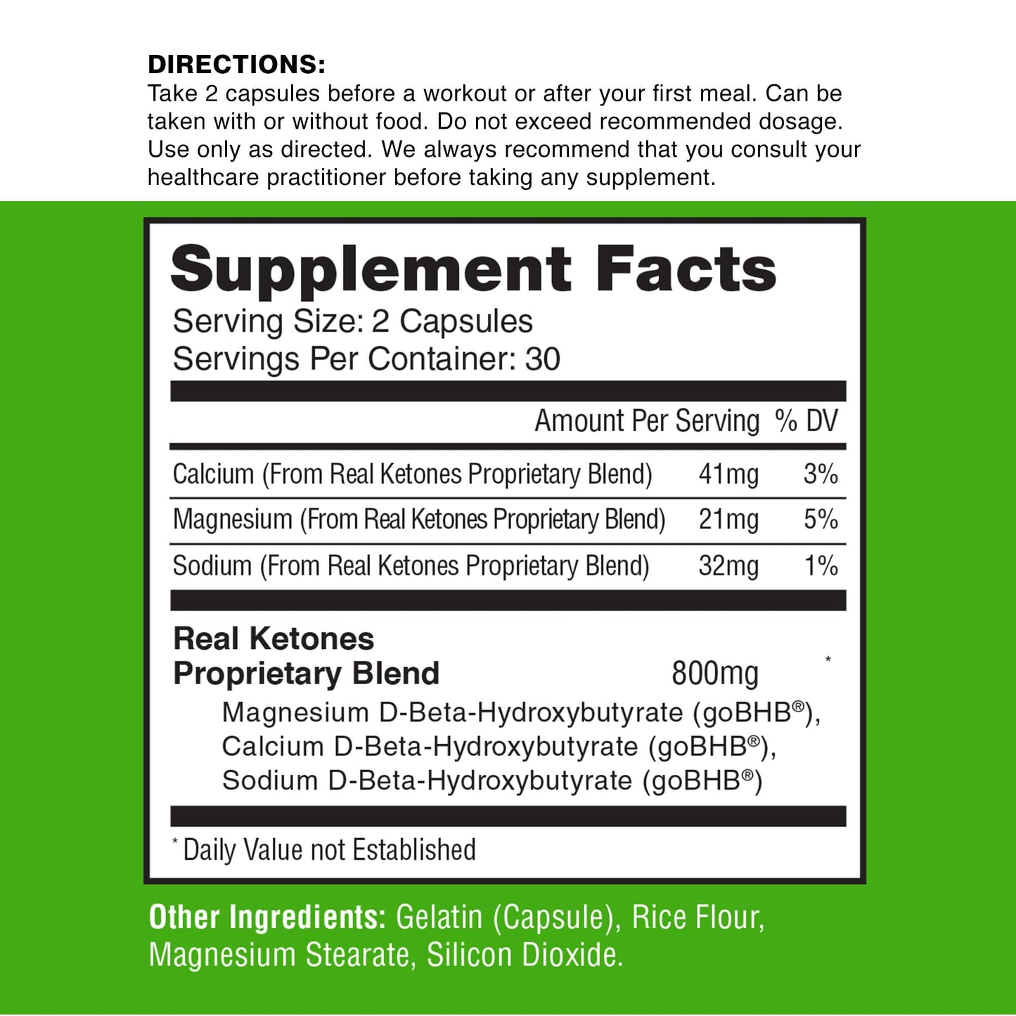 Keto BHB Salts Capsules with goBHB Electrolytes – Exogenous Ketones for Rapid Ketosis & Focus