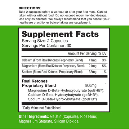 Keto BHB Salts Capsules with goBHB Electrolytes – Exogenous Ketones for Rapid Ketosis & Focus