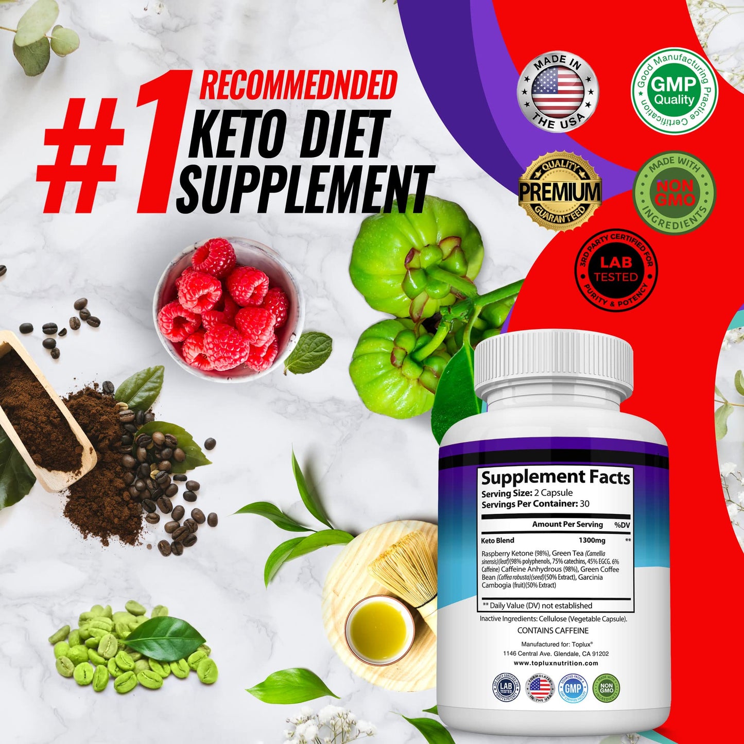 Keto Boost Diet Pills Ketosis Supplement - Natural Exogenous Ketone Formula for Energy & Focus (Advanced Ketones for Ketogenic Diet) - Men & Women