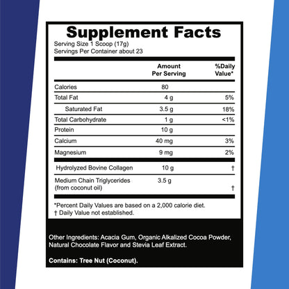 Superior Source Keto Collagen Chocolate with MCT Oil – Dairy-Free 14 oz