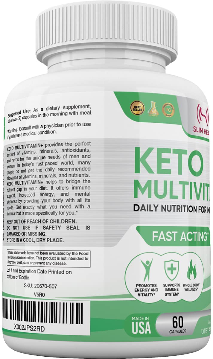 Keto Multivitamin for Women & Men – 35 Potent, Pure Ingredients