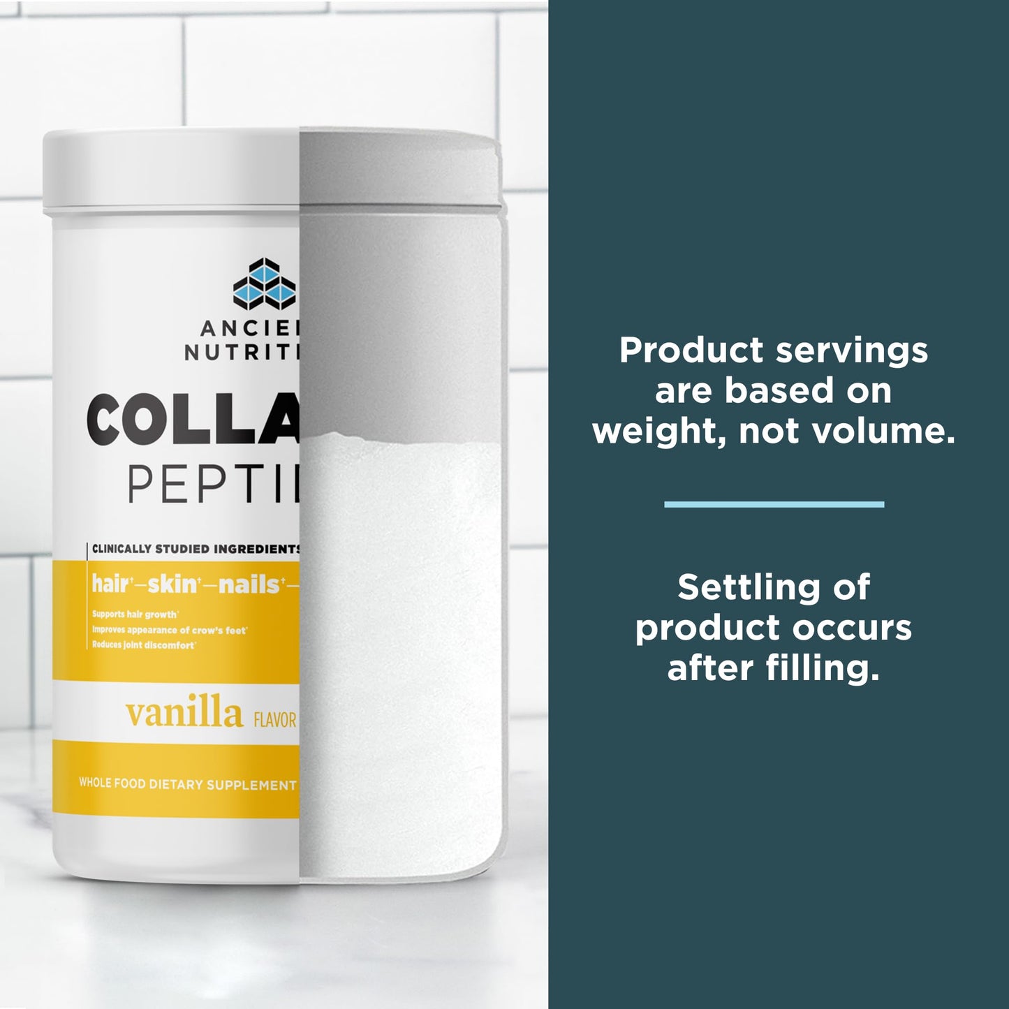 Ancient Nutrition Collagen Peptides Powder – Vanilla, 20g per Serving, 12 Servings | Skin, Joint & Gut Support | Keto & Paleo