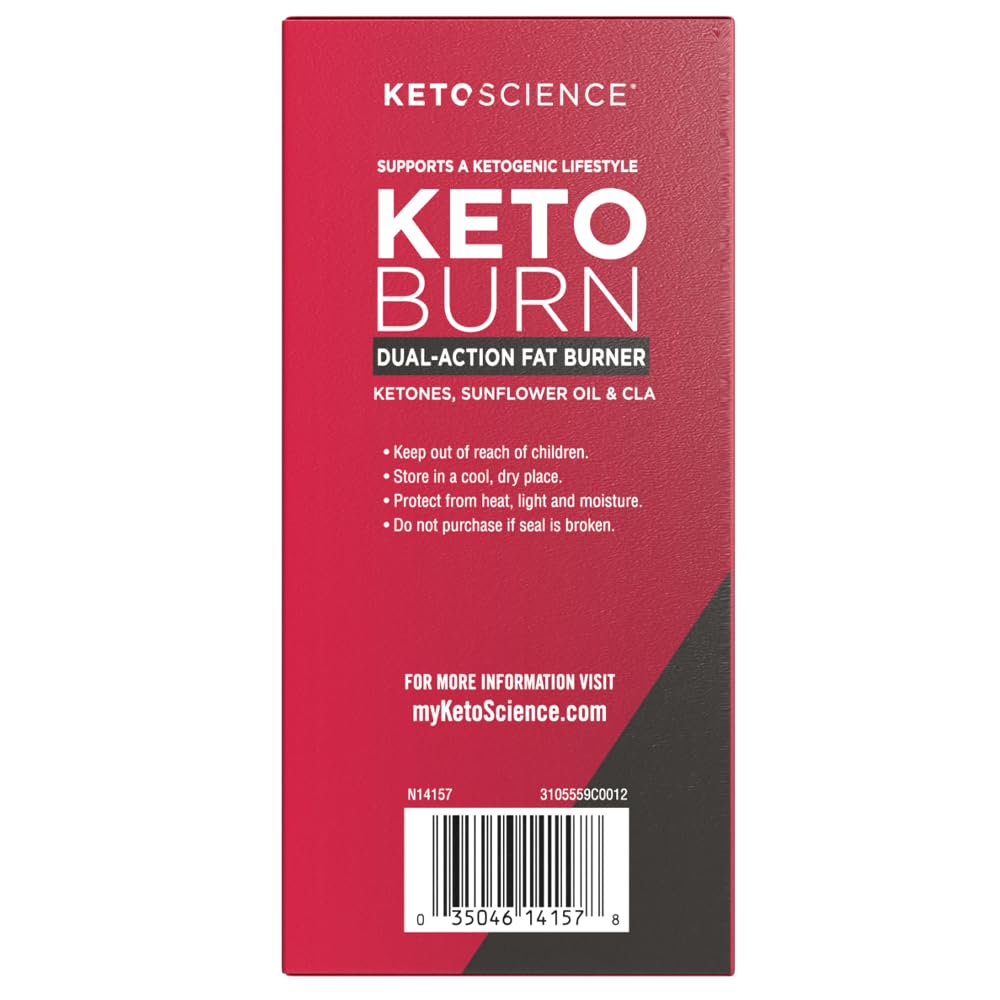 Keto Science Keto Burn Capsules | Exogenous Ketones (BHB) + EGCG for Ketosis, Energy & Focus | 60 Capsules