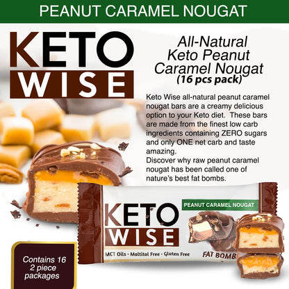 Keto Wise Fat Bombs - Chocolate MCT Oil, Low Carb Snack (Pack of 16)