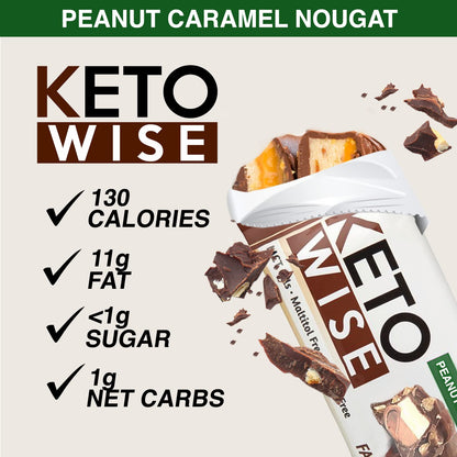 Keto Wise Fat Bombs - Chocolate MCT Oil, Low Carb Snack (Pack of 16)