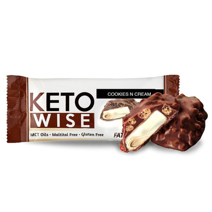 Keto Wise Fat Bombs Cookies N Cream – 16 Count (Pack of 1) | Low-Carb Ketogenic Snack