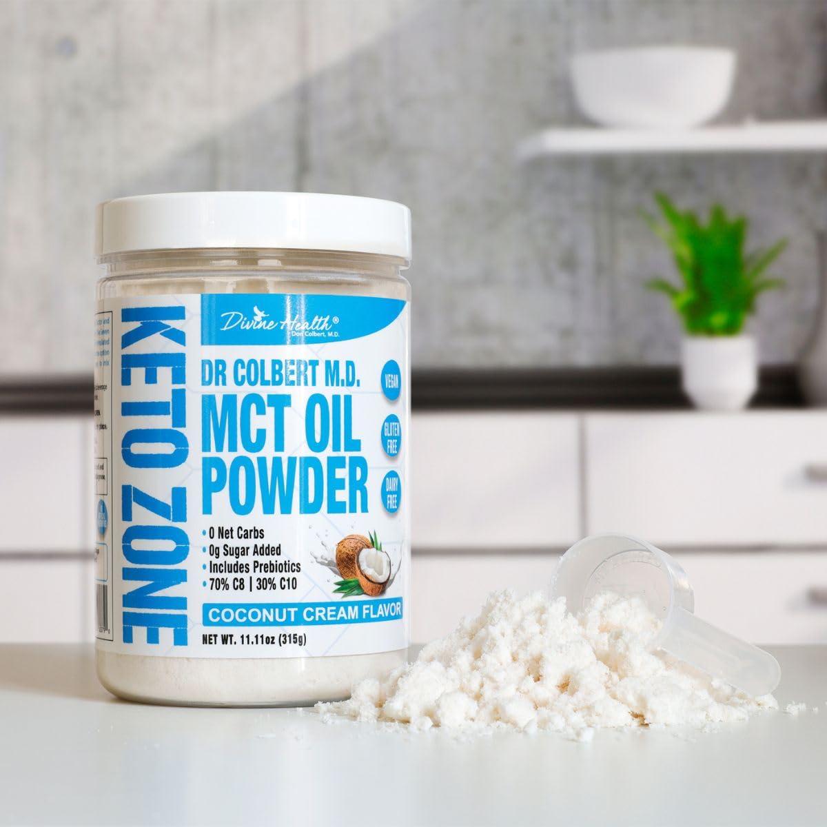 Keto Zone MCT Oil Powder – Coconut Cream Flavor | 0 Net Carbs | 30 Day Supply