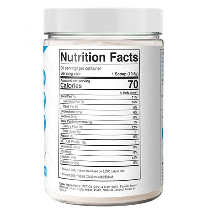 Keto Zone MCT Oil Powder – Coconut Cream Flavor | 0 Net Carbs | 30 Day Supply