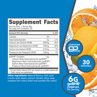 Ketologic Keto BHB Orange Mango – 30 Servings | Exogenous Ketone Supplement with goBHB