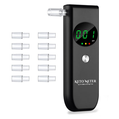 Ketone Breath Home Monitor — Portable Ketosis Meter & Tester (10 Mouthpieces)