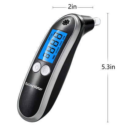 Ketone Breath Testing Meter & Breath Ketosis Analyzer – Portable Home Ketone Breath Tester (10 Mouthpieces)