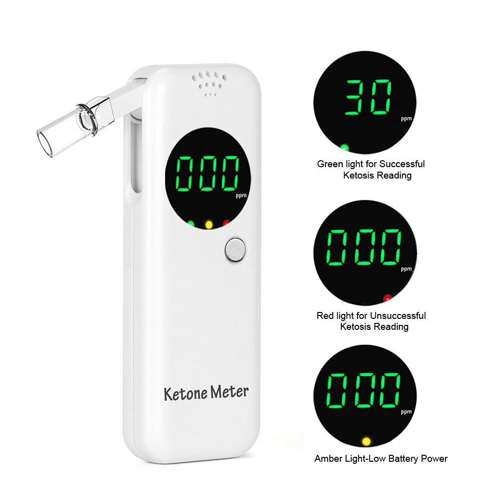 Ketone Breath Monitors for Personal Ketosis Tracking - Ketone Monitoring Breath Analyzer Ketosis Tester | Professional Home Ketone Breath Meter - Accurately Monitor Ketonsis in Your Breath