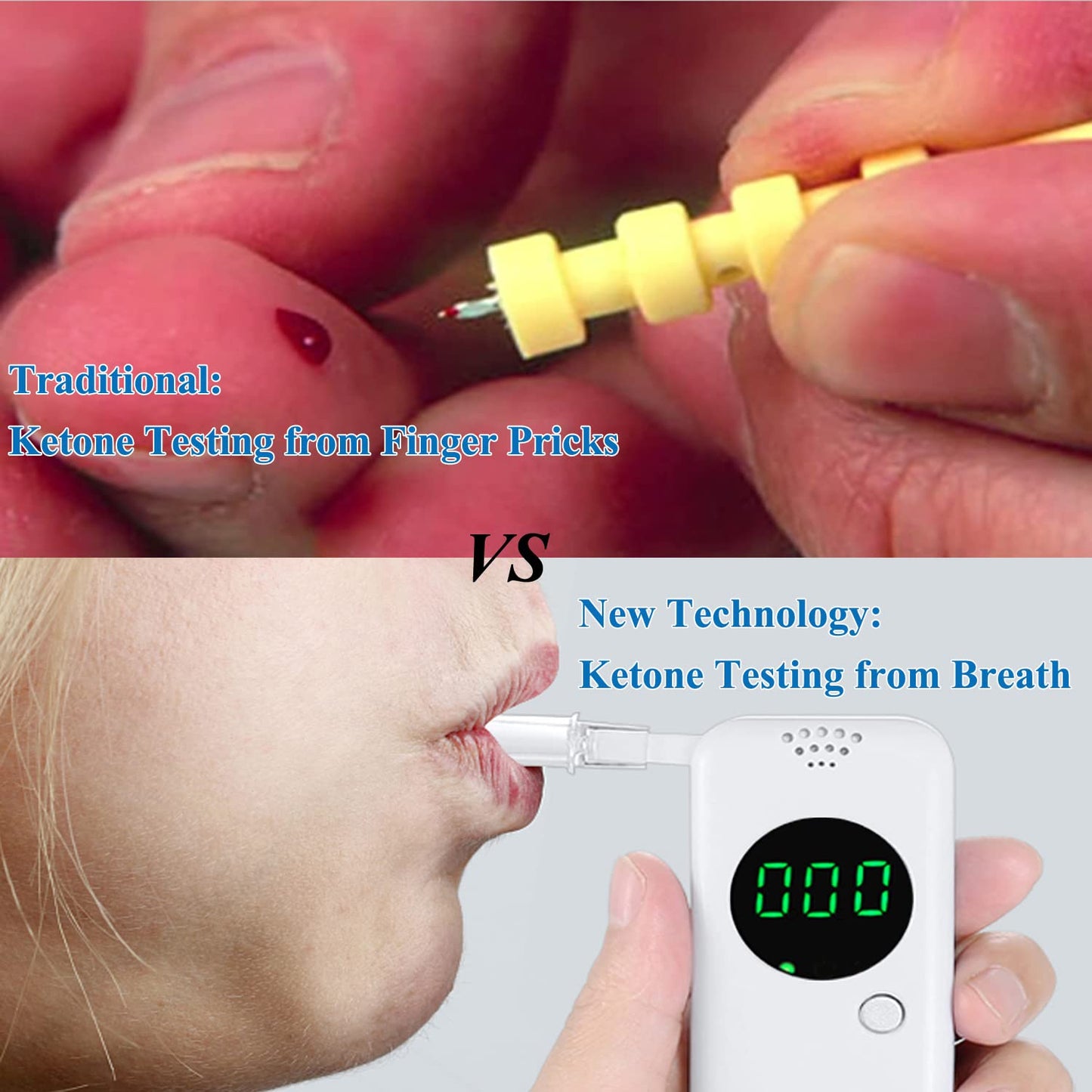 Ketone Breath Monitors for Personal Ketosis Tracking - Ketone Monitoring Breath Analyzer Ketosis Tester | Professional Home Ketone Breath Meter - Accurately Monitor Ketonsis in Your Breath