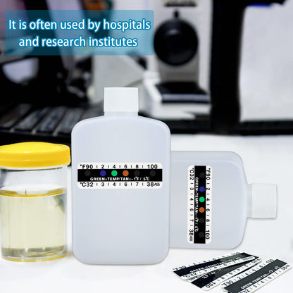 KEVTVEK 14-Piece Urine Test Kit with Travel Bottles, Temperature Strips & Neoprene Bag