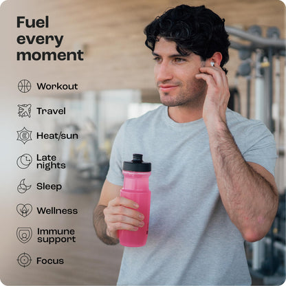 KEY NUTRIENTS Electrolytes Powder No Sugar | Juicy Strawberry Lemonade | 90 Servings | Made in USA