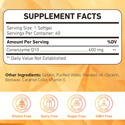 KFG CoQ10 400mg Softgels – Heart Health & Energy Support | Gluten Free