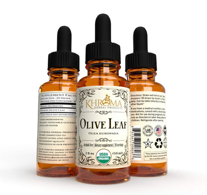 Khroma Organic Olive Leaf Liquid 2 oz – Pack of 2 | 30 Servings | Alcohol-Free