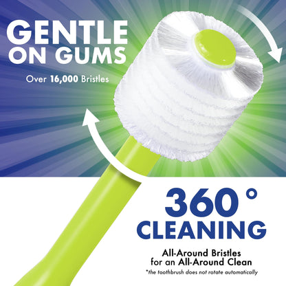 Brilliant Oral Care Child Toothbrush – Soft Bristles, Round Head | Ages 2-5 | Lime