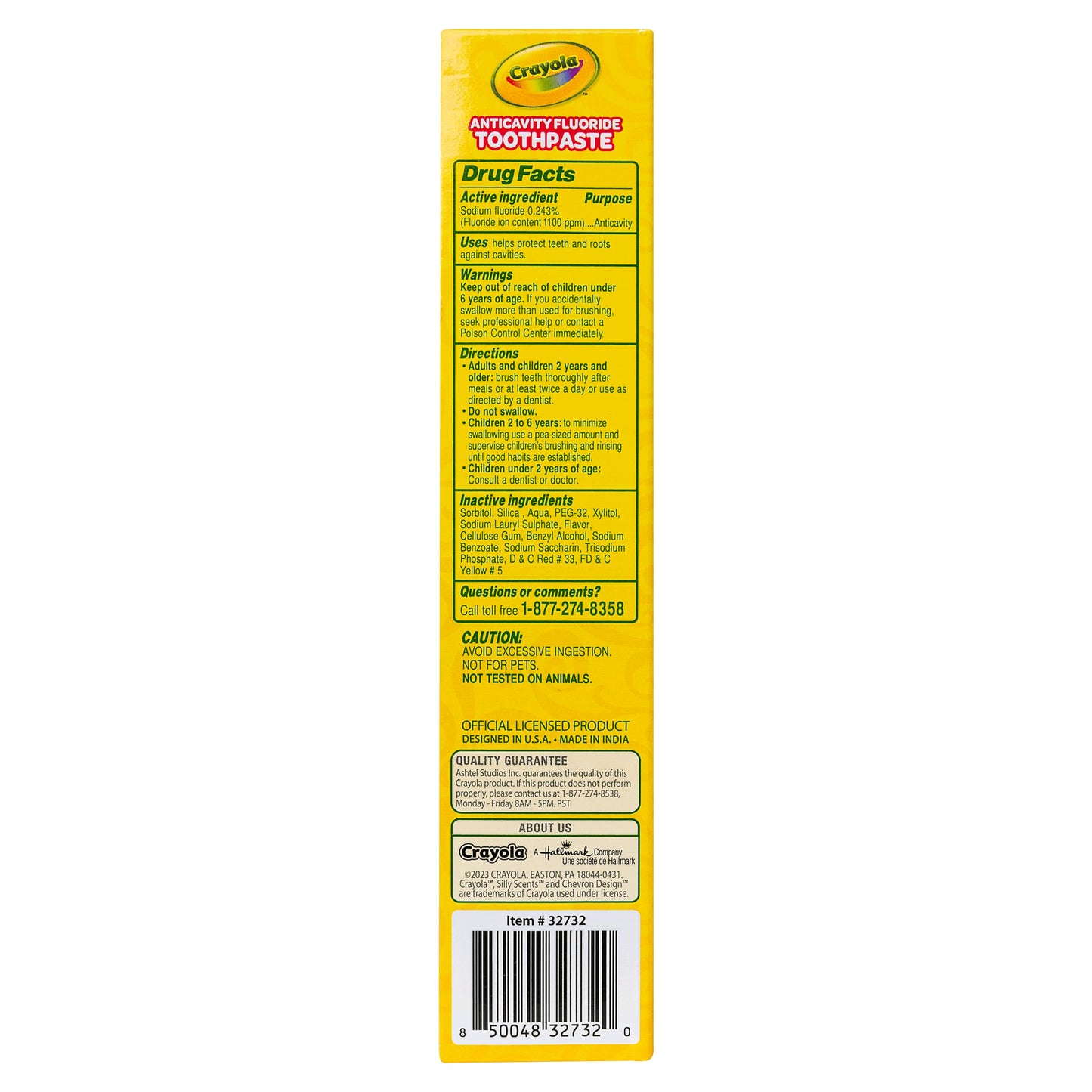 Brush Buddies Crayola Silly Scents Strawberry Flavored Fluoride Toothpaste for Kids 2+