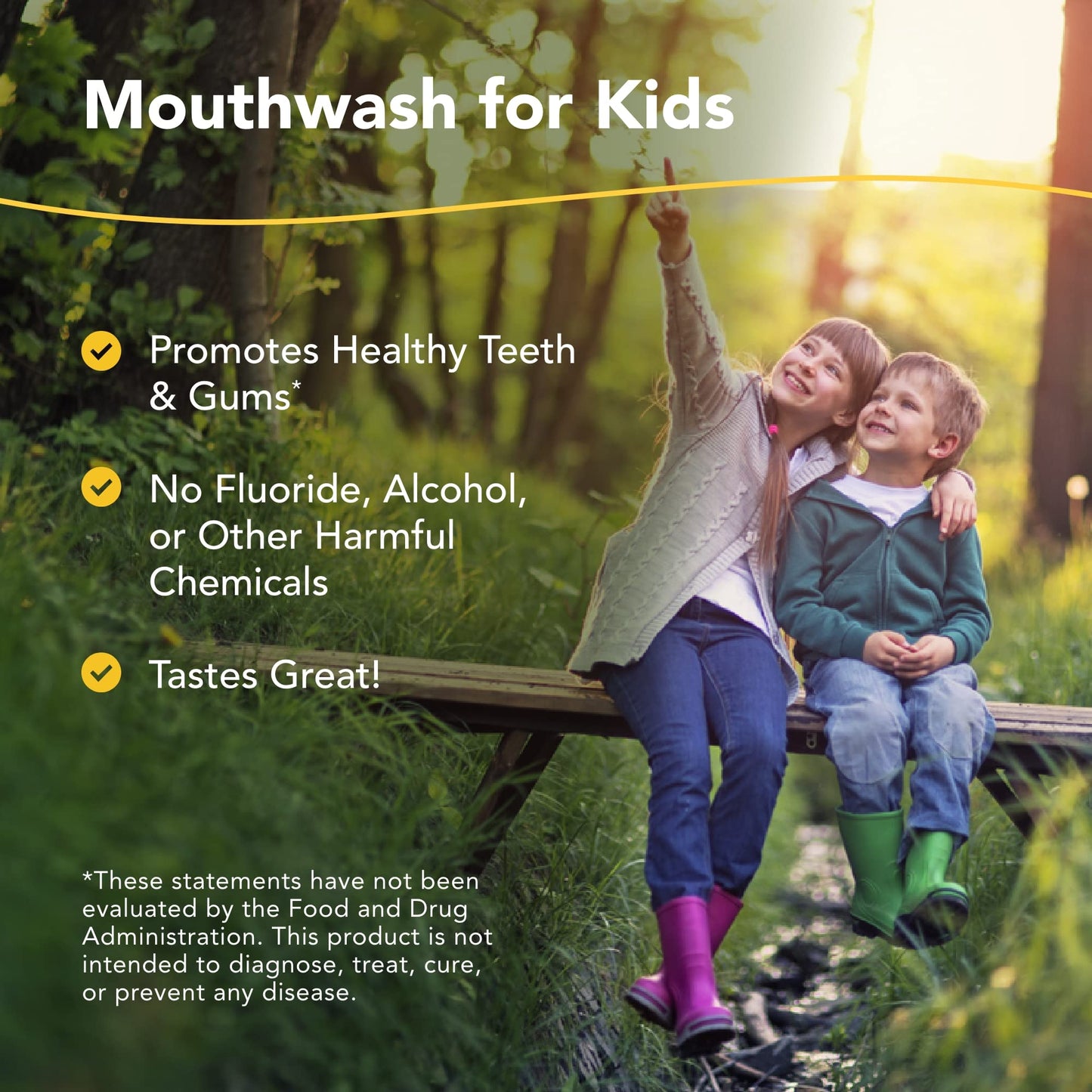 Kid-e-kare Strawberry Oral Clenz – All-Natural Kids Mouthwash | Safe to Swallow
