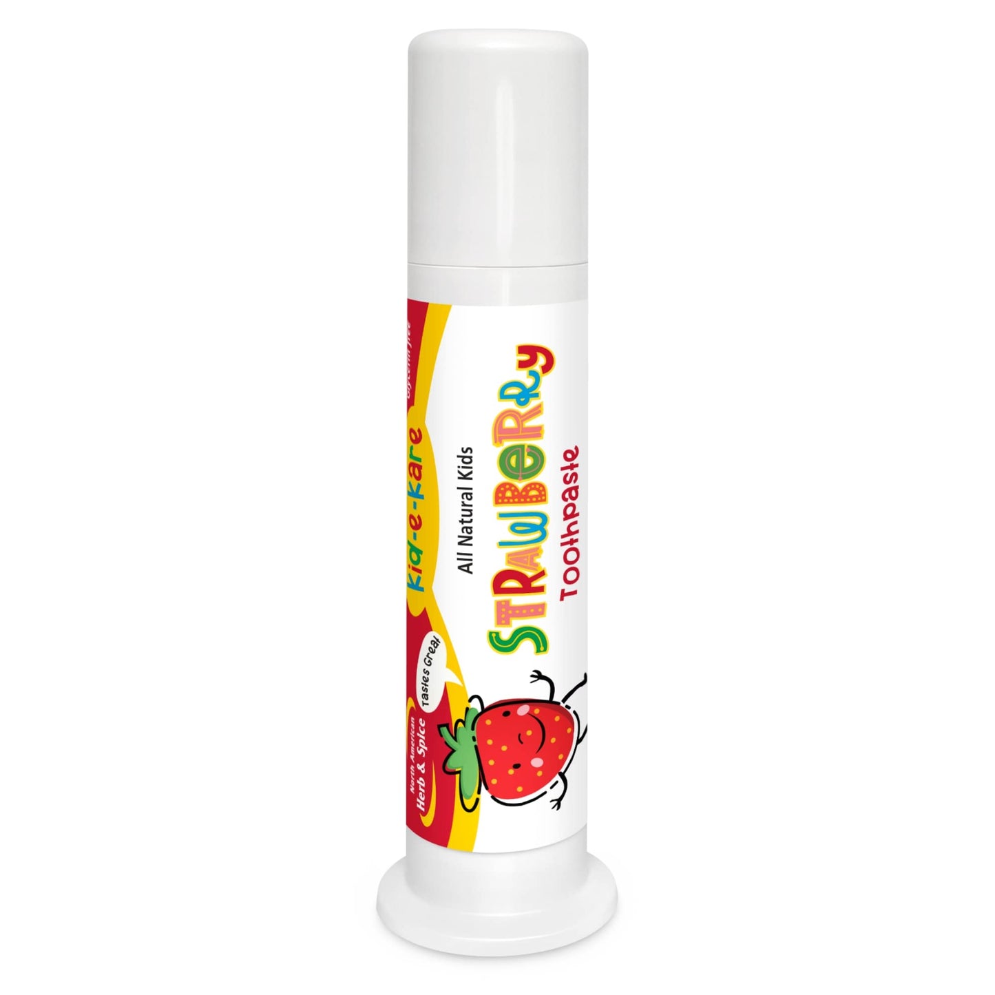 Kid-e-kare Strawberry Toothpaste - All-Natural, No Fluoride (3.4 oz)