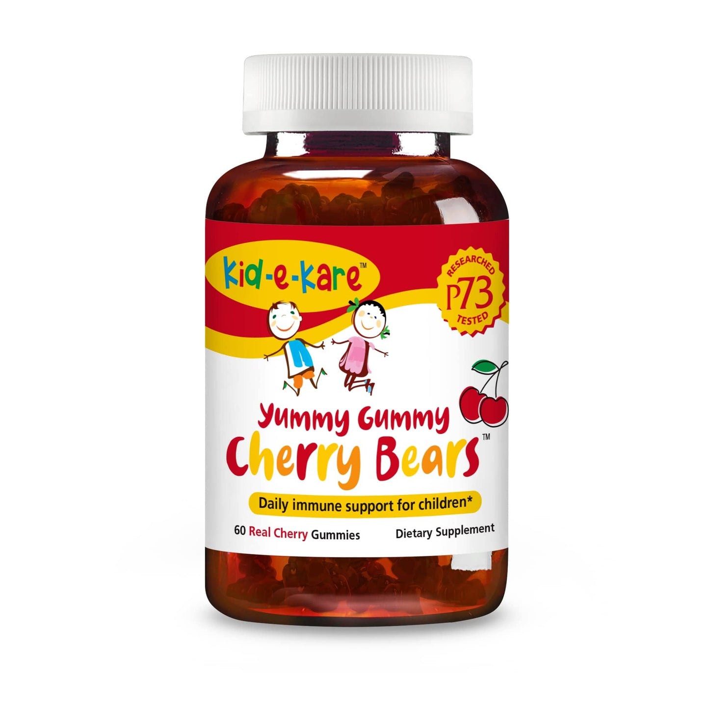 Kid-e-kare Yummy Gummy Cherry Bears – 60 Cherry Gummies | Immune Support for Kids