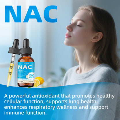 Liquid NAC Drops 1000mg with Alpha Lipoic Acid | Immune Support for Adults & Kids | 2 oz Lemon