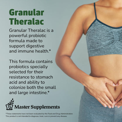 Master Supplements Granular Theralac – Multi-Strain Probiotic Powder, 1.05 oz (Pack of 2)