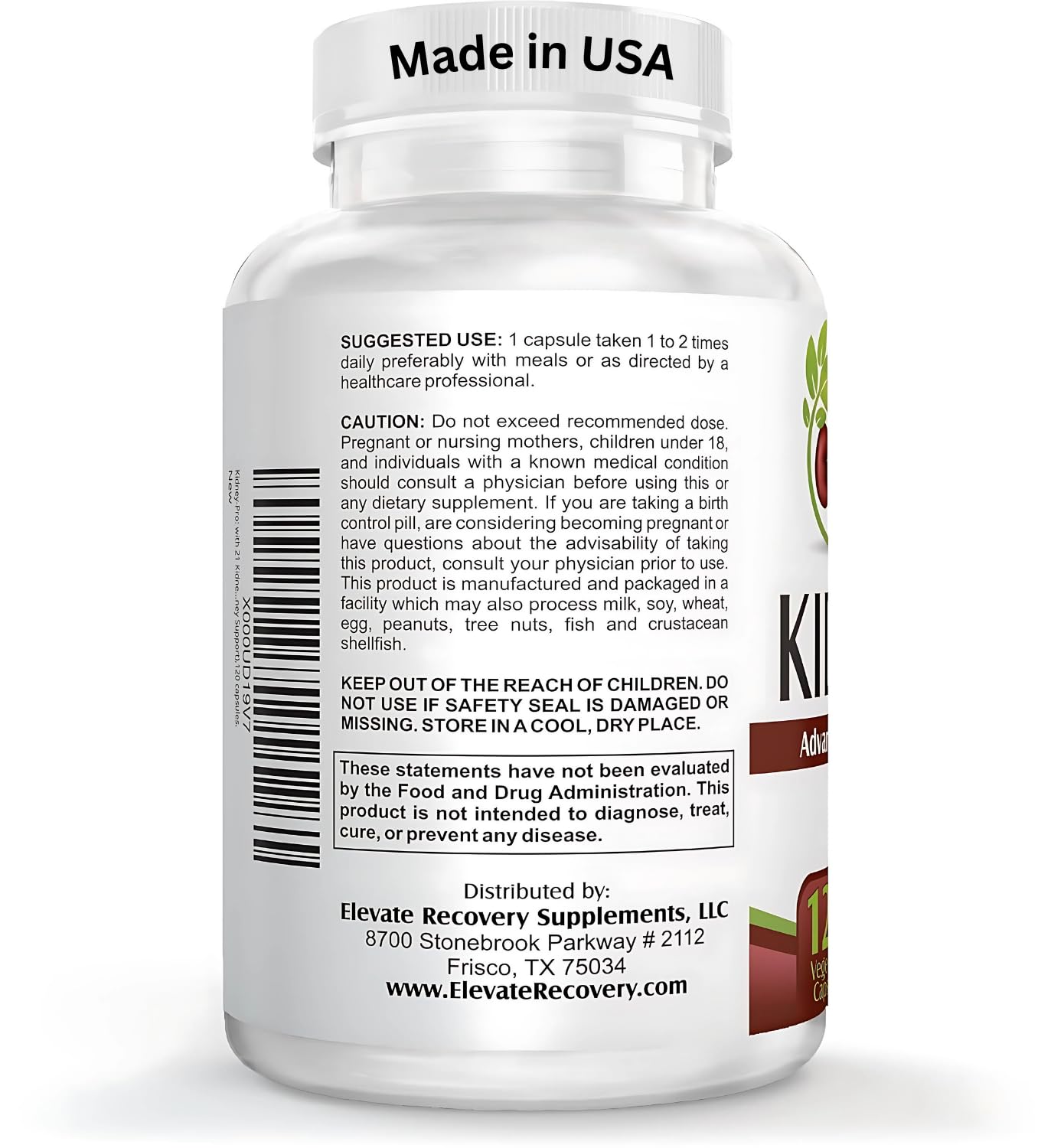 Kidney-Pro: 21 Kidney Health Supplements in 1 Formula | Total Kidney Support • 120 Capsules