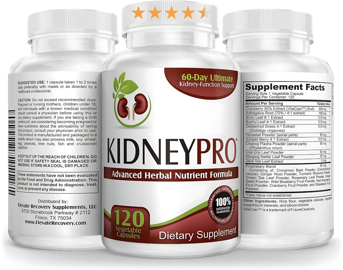 Kidney-Pro: 21 Kidney Health Supplements in 1 Formula | Total Kidney Support • 120 Capsules
