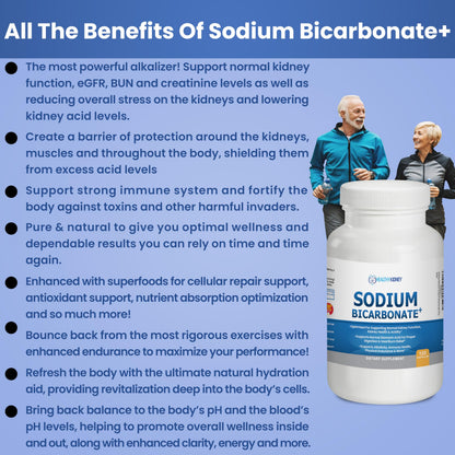 Organic Sodium Bicarbonate 650 mg Capsules | Kidney Restore – Alkaline Support & Fast-Acting Antacid