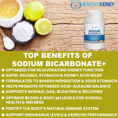 Organic Sodium Bicarbonate 650 mg Capsules | Kidney Restore – Alkaline Support & Fast-Acting Antacid