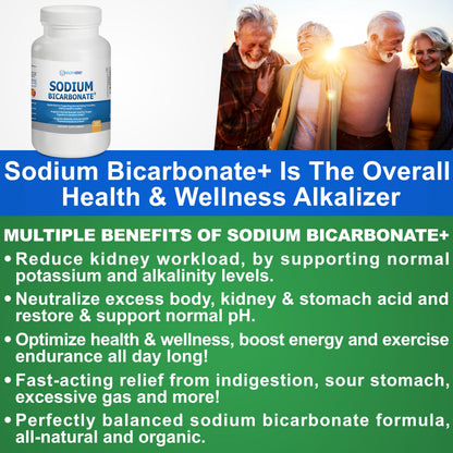 Organic Sodium Bicarbonate 650 mg Capsules | Kidney Restore – Alkaline Support & Fast-Acting Antacid