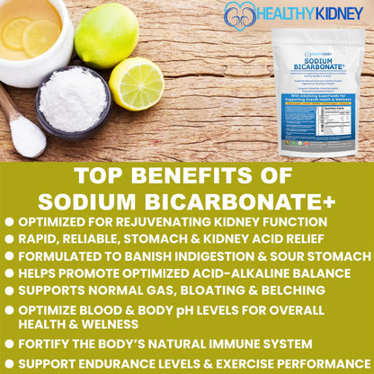 Kidney Restore Organic Sodium Bicarbonate Alkaline Supplement – Kidney Support & Digestive Comfort