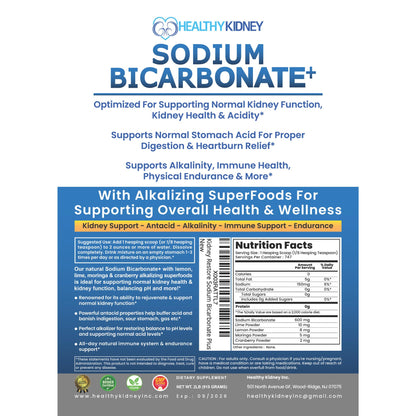 Kidney Restore Organic Sodium Bicarbonate Alkaline Supplement – Kidney Support & Digestive Comfort
