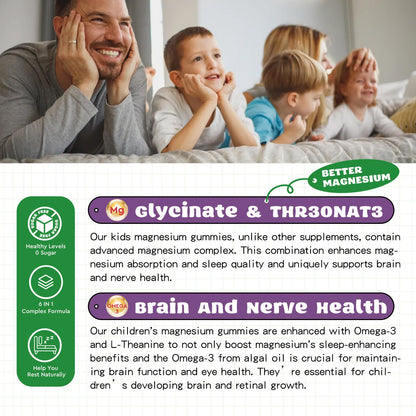 Magnesium Complex Gummies for Kids & Adults | Calm, Sleep & Mood Support | 60 Gummies