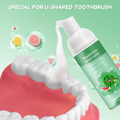 Kids Foam Fluoride Free Toothpaste – Mint Mix for U-Shaped Toothbrush