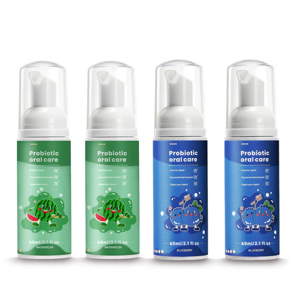 Kids Foam Fluoride-Free Toothpaste with Watermelon & Blueberry Mint | U-Shaped Toothbrush