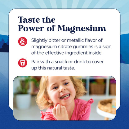 Kids Magnesium Gummies – Calm, Raspberry Flavor (Mg Citrate) – 90 Count