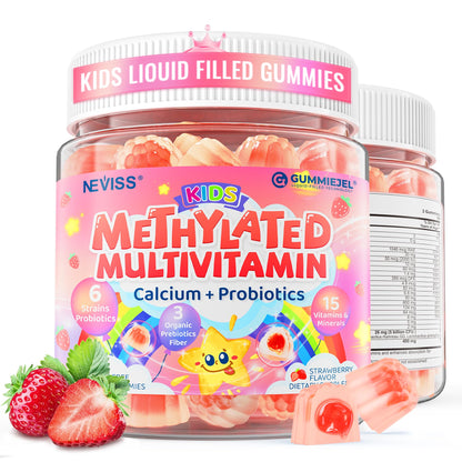 Kids Multivitamin Gummies with Calcium, Probiotics & D3 – 60 Ct
