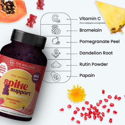 Kids Naturals Spike Support Gummies – Immune Support with Vitamin C, D & Zinc | 60ct